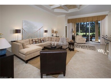 Custom detailed crown molding and beautiful coffer