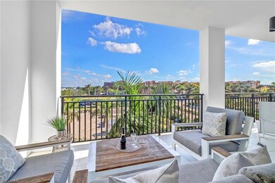 Comfortable outside sitting area on deck