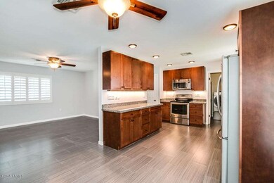 Kitchen and Living Room From Dining Area
