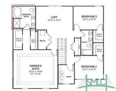 2nd Floor Plan. Structural features and selections