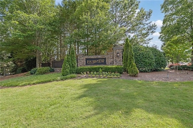 Community sign with a yard