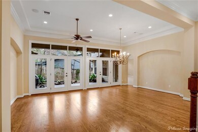 Open living / dining room with wood floors and acc