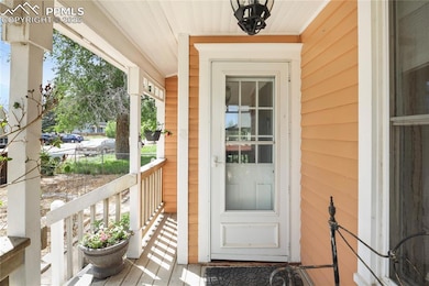 Entrance off covered front porch