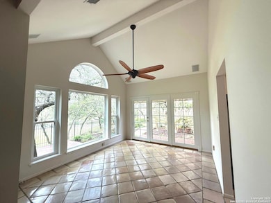 Sunroom, vaulted ceiling