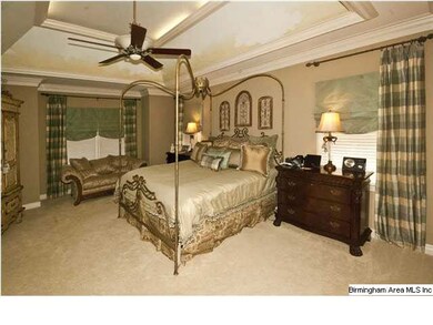 Roomy master bedroom suite with tray ceiling. Larg