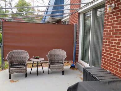 Rear patio with privacy screen