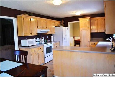 Spacious kitchen with ample cabinets and counter s