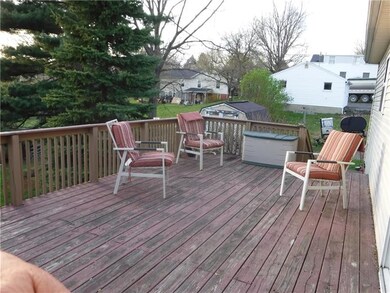 Rear deck access off dining room