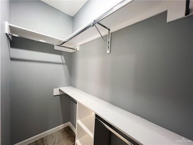 View of walk in closet