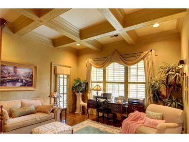 Wonderful Living Room with Hand Painted boxed ceil