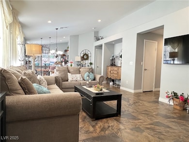 Living area with recessed lighting