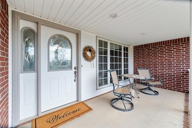 Covered front porch.