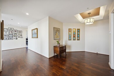Grand foyer spills into the rest of the living are