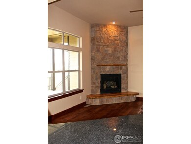 Stone fireplace in great room