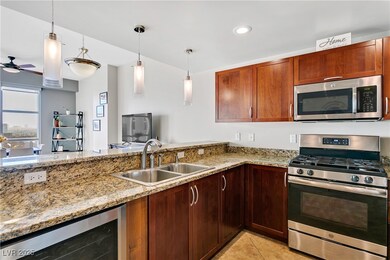 Kitchen with appliances with stainless steel finis