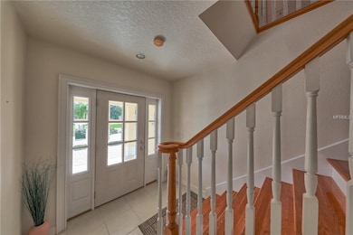 Beautiful wooden staircase welcomes you