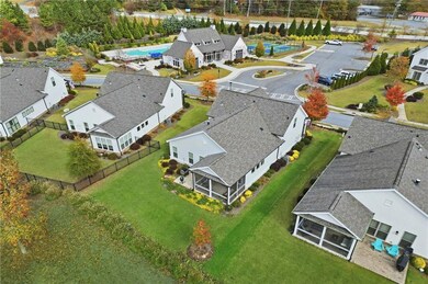 Aerial view of residential area
