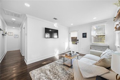living room and hall