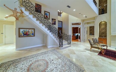 Foyer, Living room and staircase to second floor