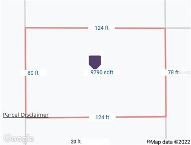 Showing rough lot dimensions 