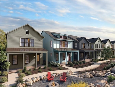Rendering of the view of the linear park in the ne