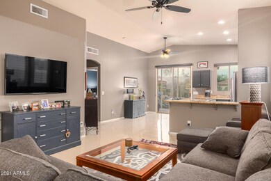 Open, flowing floorplan.