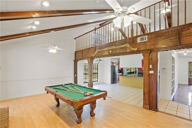 Massive living room with cathedral ceilings & cust