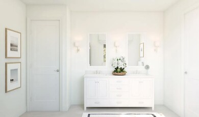 Primary bath with dual sinks