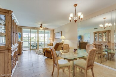 Tile flooring throughout. Living, dining room with