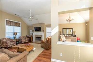 View of family room from foyer showing family room