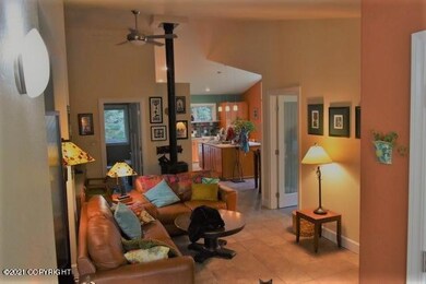 Living Room with woodstove