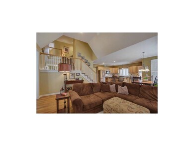 Open to the kitchen and breakfast area, this layou