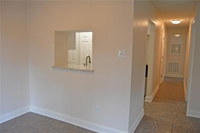 Breakfast area with pass thru from kitchen