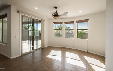 Dining Area with Custom Door to Patio