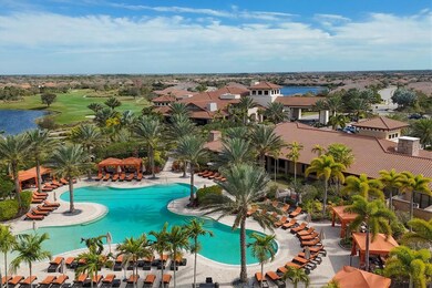 Resort Pool with Cabanas