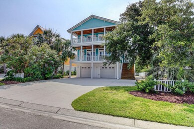 Side View showing oversized 2-car garage