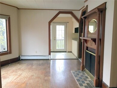 Dining room with fireplace