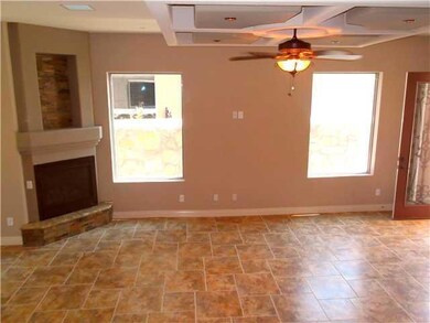 Living Room. Custom Built Gas Fireplace
