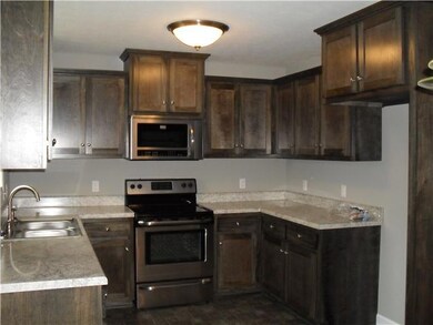 Kitchen with custom cabinets and modern styling.