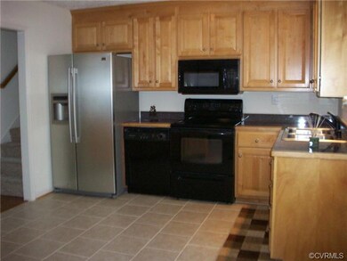 Kitchen with new ceramic tile and side island with