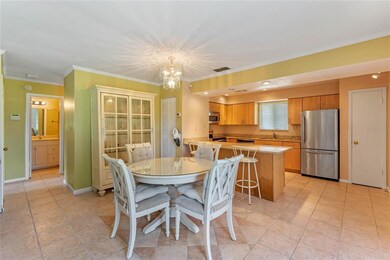 spacious dining and kitchen area
