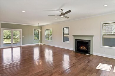 Great room with lots of light and space for living and dining