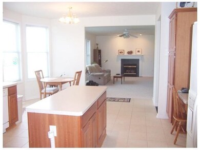 Kitchen. Kitchen with ceramic floors open to famil