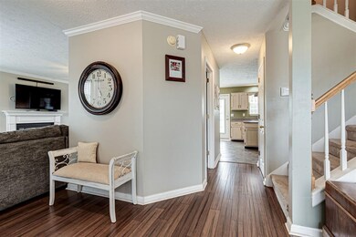Home features an inviting entry way.