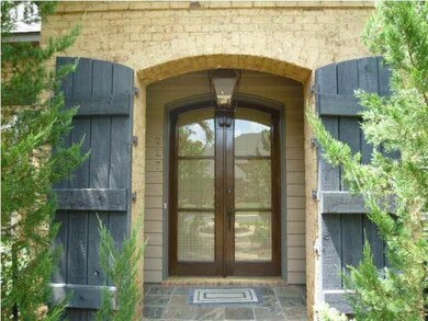 Gas lighting at arched front
