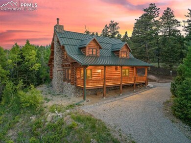 View of log cabin