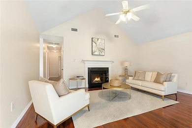 Living room virtually staged
