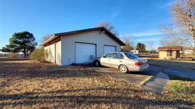Two car detached garage.