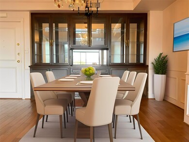 Virtually staged photo of dining area