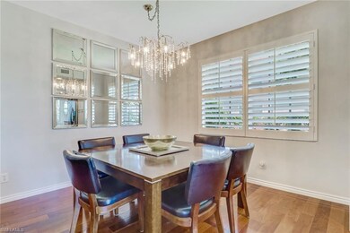 Plantation shutters in dining room and breakfast n